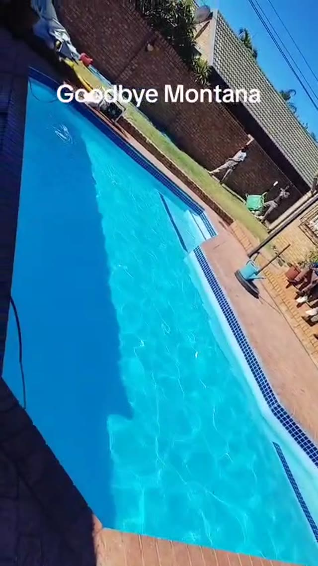Completed pool build in Montana
