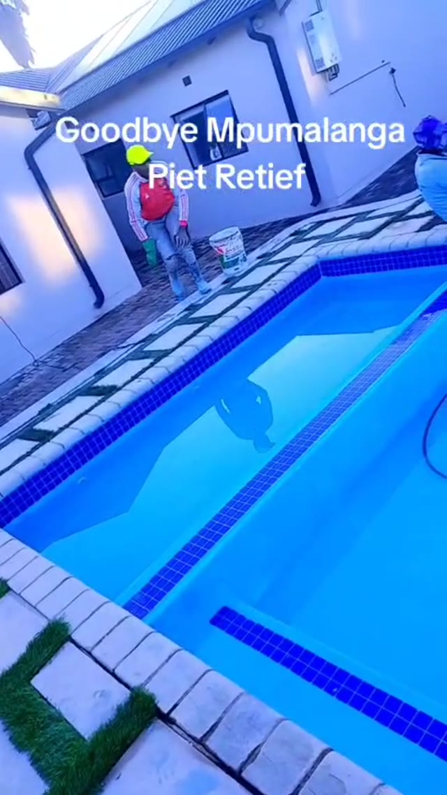Completed pool build in Piet Retief, Mpumalanga
